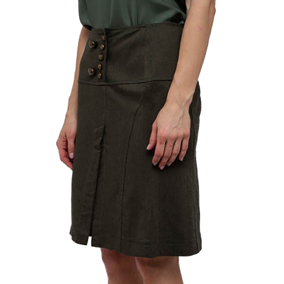 Compagnia Italiana Skirt Women size 31 Dark Olive Green - Picture 2 of 4